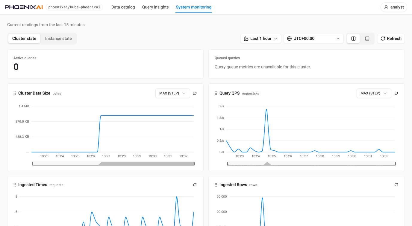 System monitoring, Cluster state