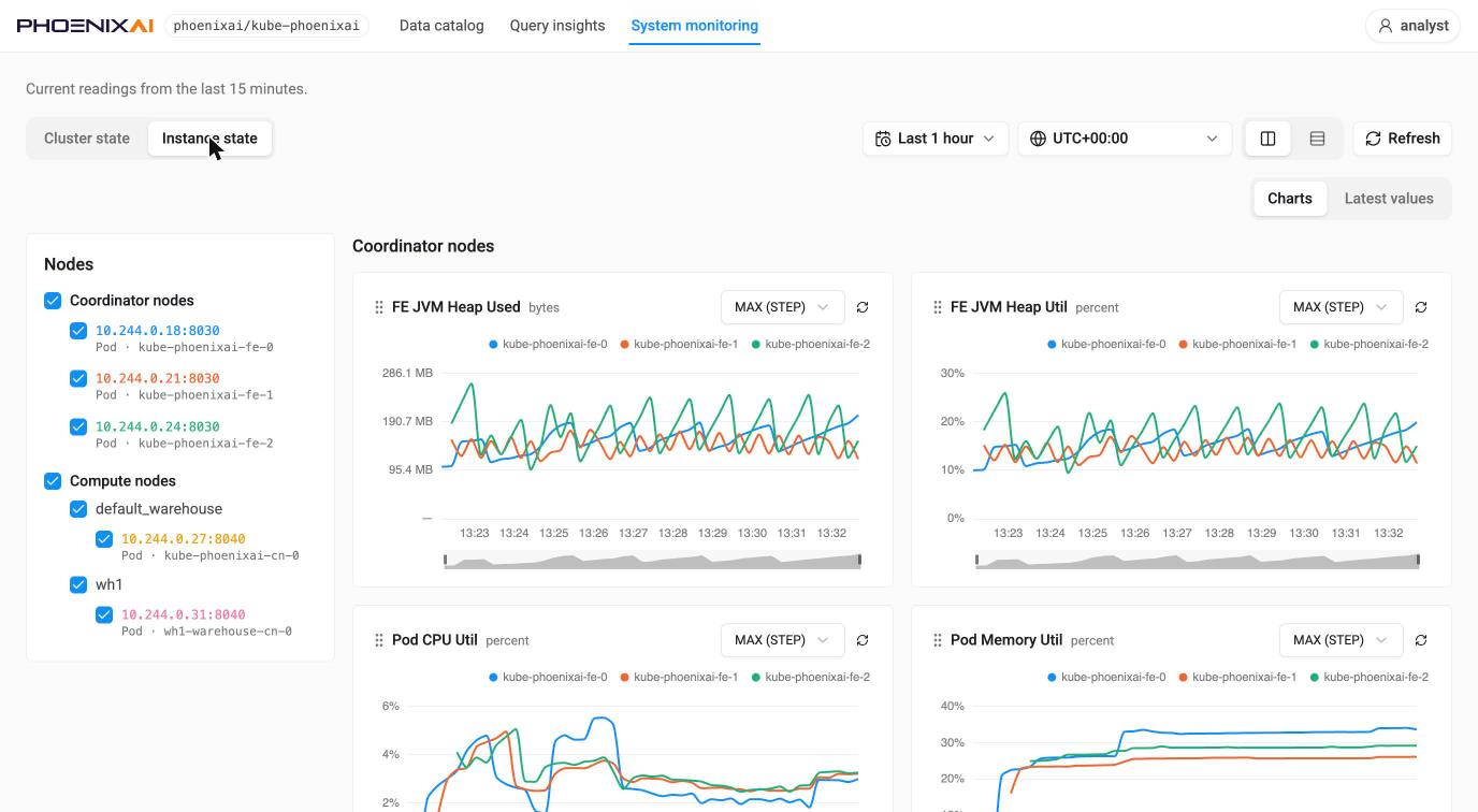 System monitoring, Instance state